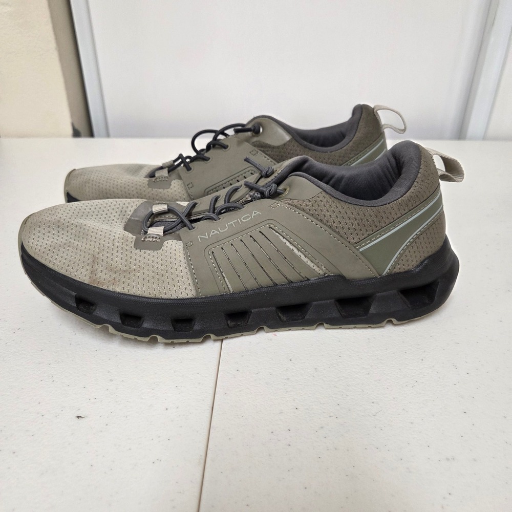 Nautica Metral M Mens Size 9 Olive Green Black Navtech Comfort Sneakers Walking